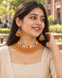 Kesariya Utsav Handcrafted Choker Set