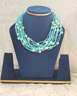 Blue Beads Necklace