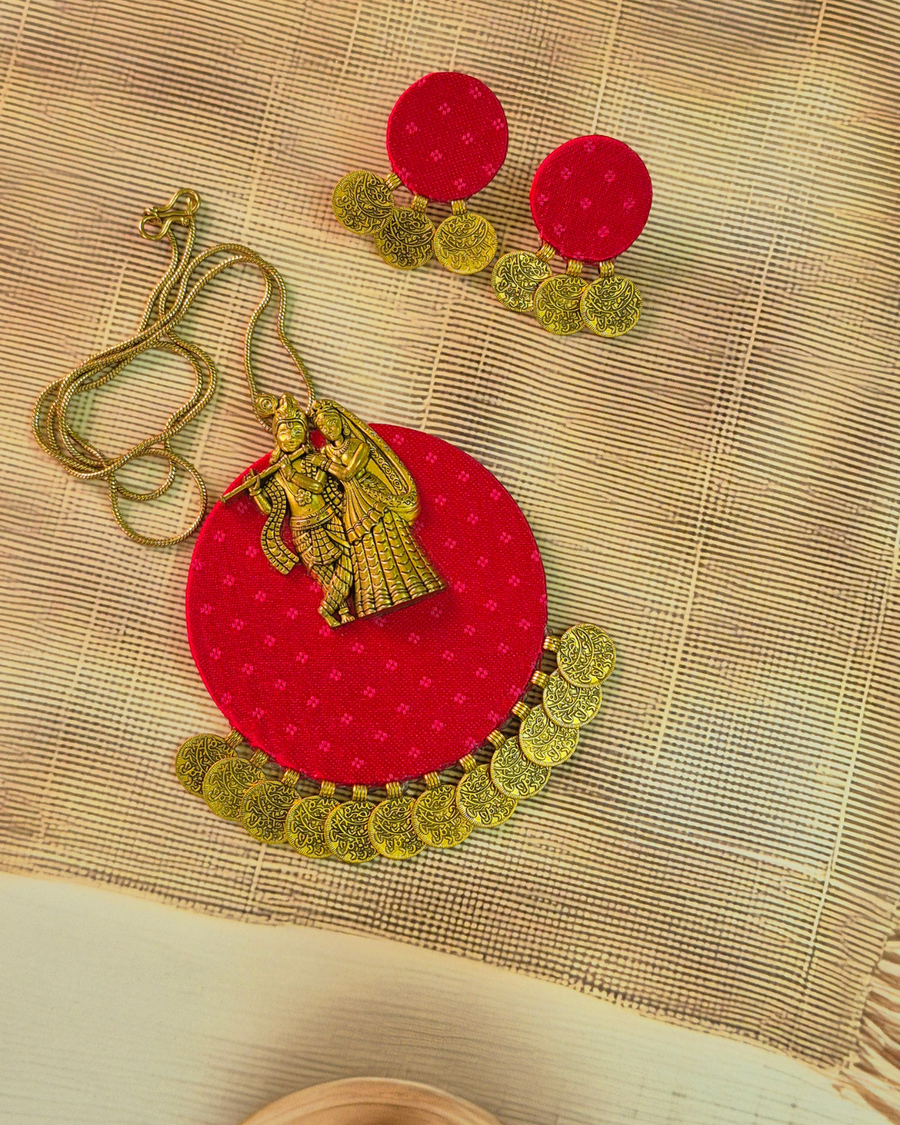 Fabric Necklace Set