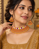 Kesariya Utsav Handcrafted Choker Set